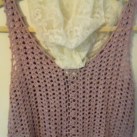 Lavender Crochet Sweater/Blouse - Picture 4 of 7